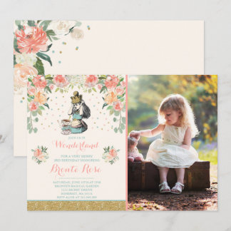 Vintage Alice im Wunderland Einladung zum Geburtst