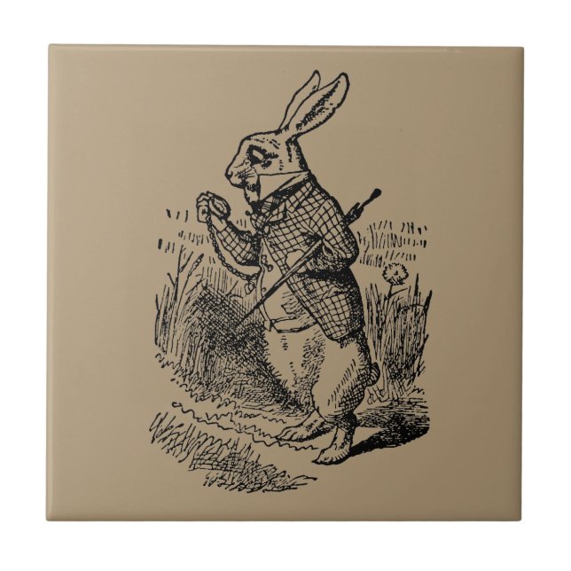 Vintage Alice im Wunderland Fliese (Vorderseite)