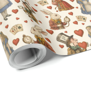 Vintage Alice im Wunderland Geschenkpapier