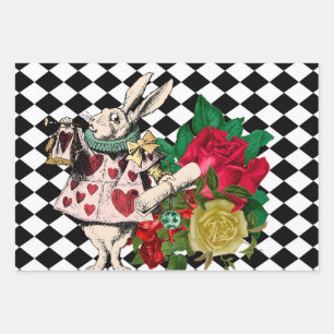 Vintage Alice im Wunderland Geschenkpapier Set