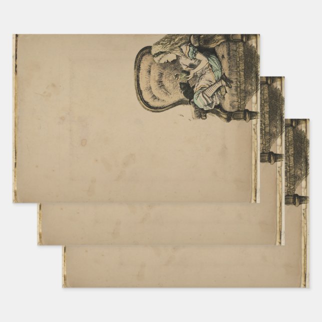 Vintage Alice im Wunderland Geschenkpapier Set (Set)