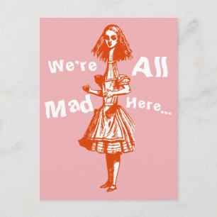 Vintage Alice im Wunderland gestreckt Postkarte