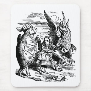 Vintage Alice im Wunderland, Greif, Mock Turtle Mousepad