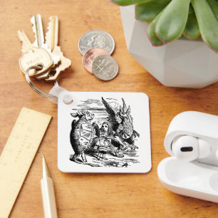 Vintage Alice im Wunderland, Griffin, Mock Turtle Schlüsselanhänger