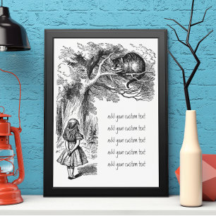 Vintage Alice im Wunderland, Grinsekatze Poster