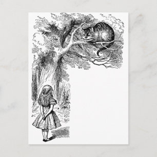 Vintage Alice im Wunderland, Grinsekatze Postkarte
