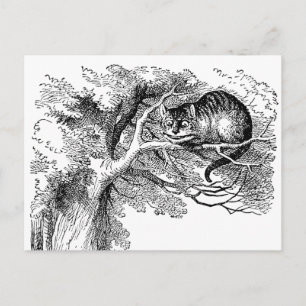 Vintage Alice im Wunderland, Grinsekatze Postkarte