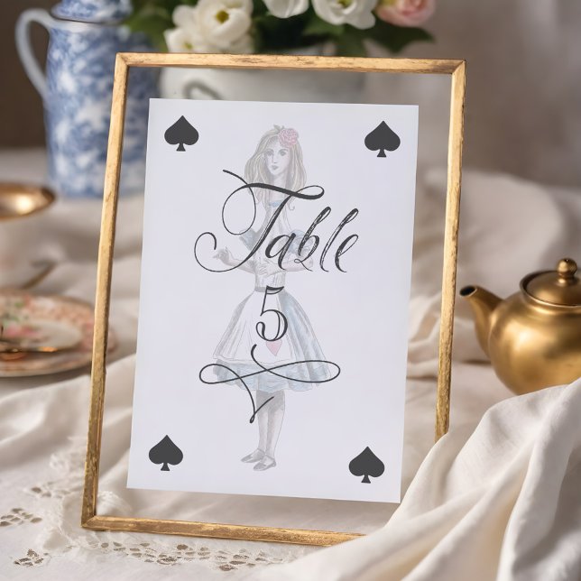 Vintage Alice im Wunderland Großer Alice Tischnummer (Vintage Alice in Wonderland Tall Alice Character Table Number)