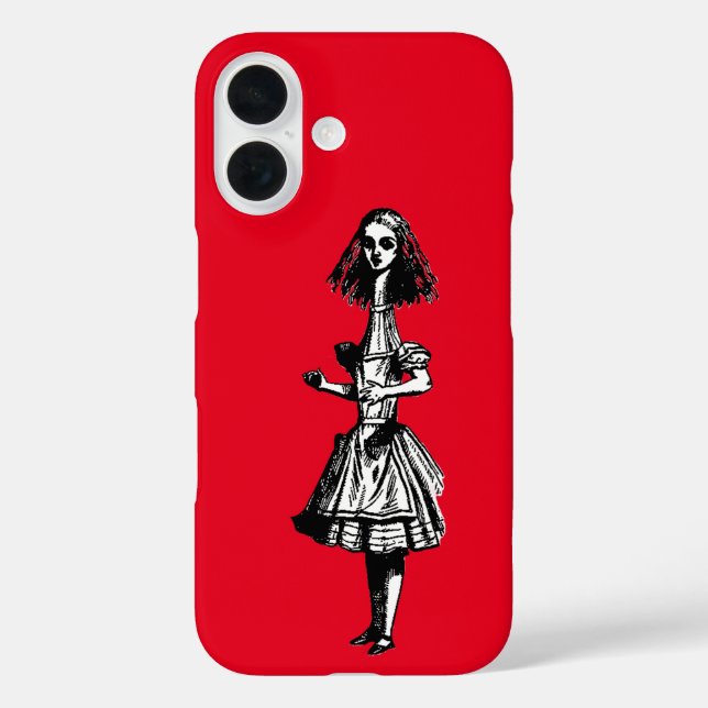 Vintage Alice im Wunderland iPhone 16 Hülle (Rückseite)