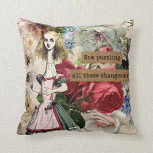 Vintage Alice im Wunderland Kissen