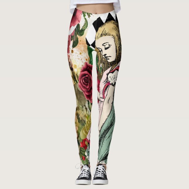 Vintage Alice im Wunderland Leggings (Vorderseite)