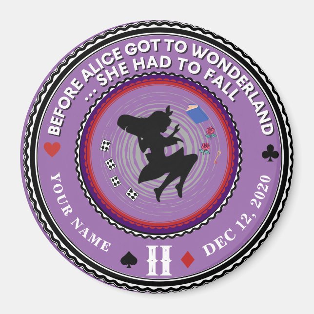 Vintage Alice im Wunderland Magnet (Vorne)