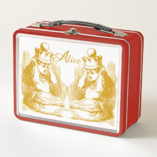 Vintage Alice im Wunderland  Metall Brotdose