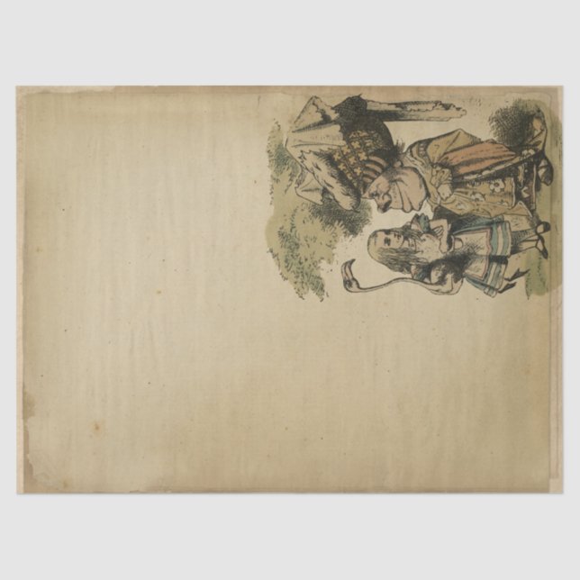 Vintage Alice im Wunderland mit Duchess Decoupage Seidenpapier (Vorderseite)