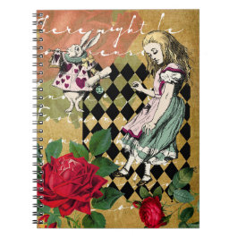 Vintage Alice im Wunderland Notizblock