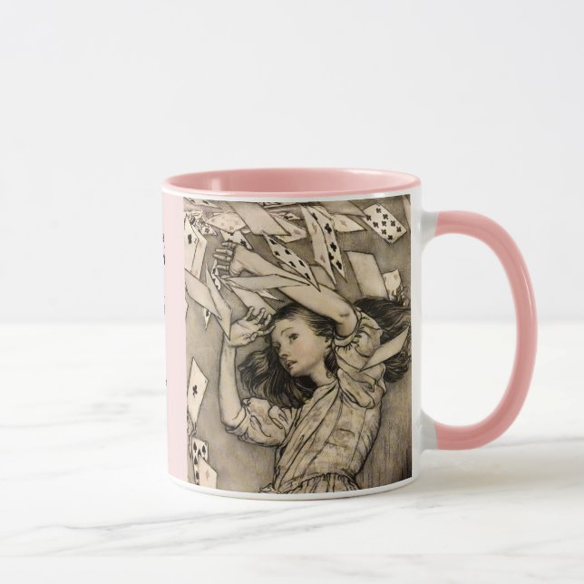 Vintage Alice im Wunderland personalisiert Tasse (Rechts)