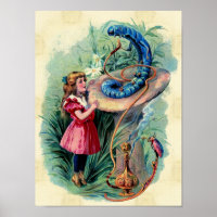 Vintage Alice im Wunderland Poster