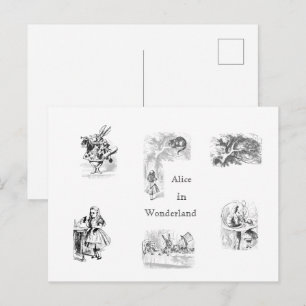 Vintage Alice im Wunderland Postkarte