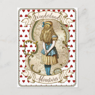 Vintage Alice im Wunderland Postkarte