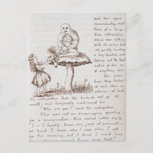 Vintage Alice im Wunderland Postkarte (Vorderseite)