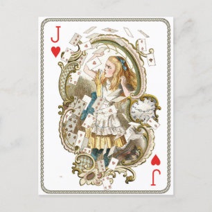 Vintage-Alice-im-Wunderland-Postkarte Postkarte
