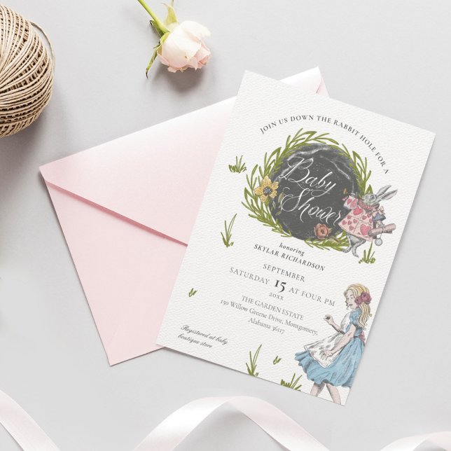 Vintage Alice im Wunderland | Runter Einladung (Von Creator hochgeladen)