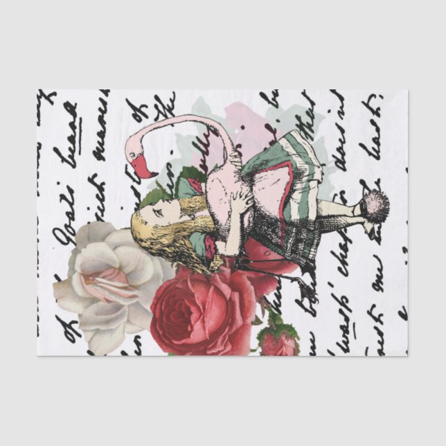 Vintage Alice im Wunderland Seidenpapier (Vorderseite)