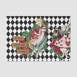 Vintage Alice im Wunderland Seidenpapier