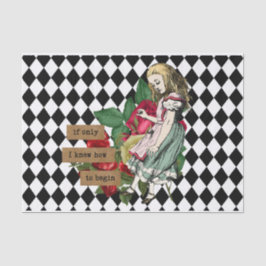 Vintage Alice im Wunderland Seidenpapier