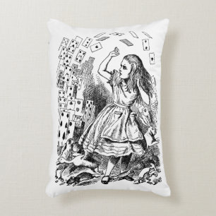 Vintage-Alice-im-Wunderland, Spielkarten fliegen Dekokissen