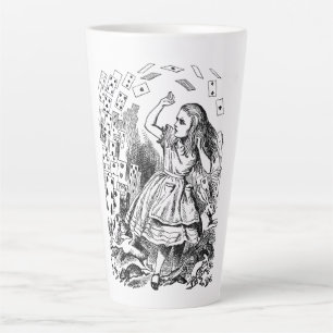 Vintage Alice im Wunderland, Spielkarten fliegen Milchtasse