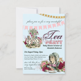 Vintage Alice im Wunderland Tee Party Benutzerdefi Einladung