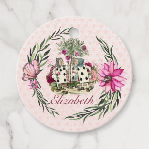 Vintage Alice im Wunderland Tee Party Benutzerdefi Geschenkanhänger