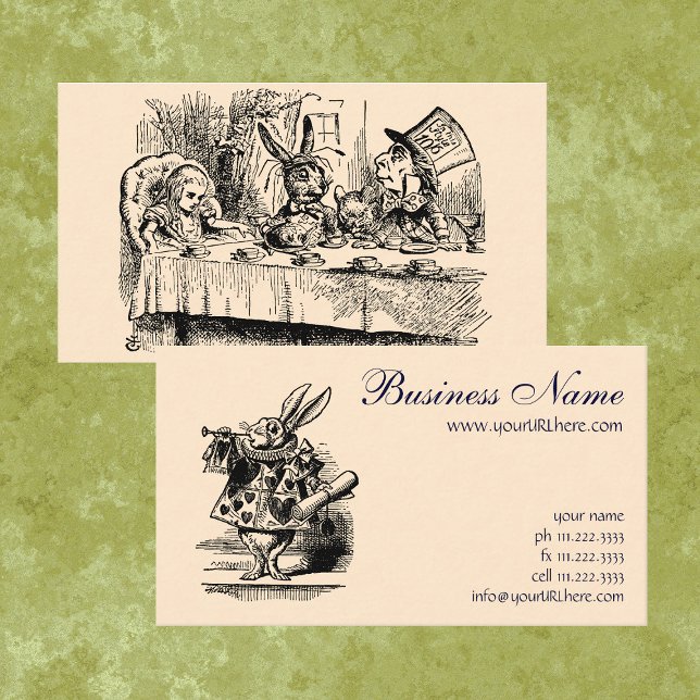 Vintage Alice im Wunderland, Tee-Party-Szene Visitenkarte (Von Creator hochgeladen)