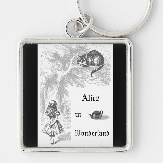 Vintage Alice im Wunderland ThemenSchlüsselanhänge Schlüsselanhänger (Vorne)