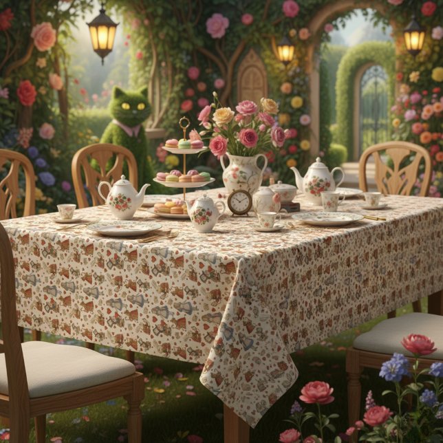 Vintage Alice im Wunderland Tischdecke (Von Creator hochgeladen)