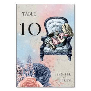 Vintage Alice im Wunderland Tischnummer