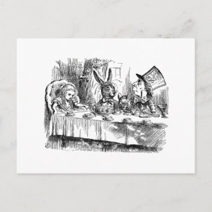 Vintage-Alice-im-Wunderland-Verrückte-Hütter-Tee-P Postkarte