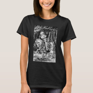 Vintage Alice im Wunderland Weißer Ritter am Pferd T-Shirt