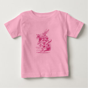 Vintage Alice im Wunderland Weißes Kaninchen Baby T-shirt