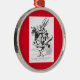 Vintage Alice im Wunderland Weißes Kaninchen Ornament Aus Metall (Rechts)