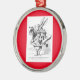 Vintage Alice im Wunderland Weißes Kaninchen Ornament Aus Metall (Links)