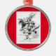 Vintage Alice im Wunderland Weißes Kaninchen Ornament Aus Metall (Vorne)