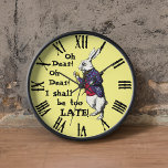 Vintage Alice in Wonderland White Rabbit Novelty Wanduhr<br><div class="desc">Vintage Alice in Wonderland Clock - Oh dear oh dear don't miss this one! Full of charm and character this brilliant clock is inspired by the white rabbit from the Alice in Wonderland book. This wall clock will add the perfect decorative touch to your home or office wall. A fantastic...</div>