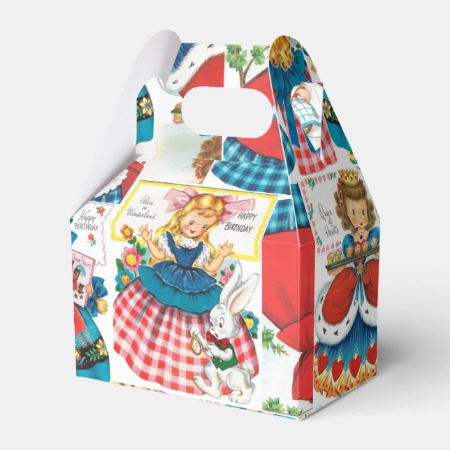 Vintage Alice / Red Riding Hood / Goldilocks Geschenkschachtel (Vorderseite)