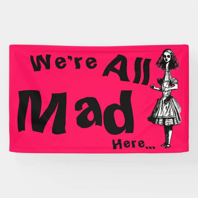 Vintage Alice Stretched in Wonderland Banner (Horizontal)