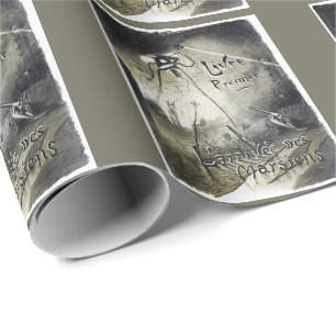 Vintage-Alien-Invasion-Weltkriegs-UFO-Film Geschenkpapier