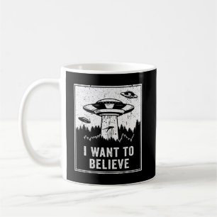 Vintage Alien UFO Hunter Wollte ich zu glauben Ret Kaffeetasse