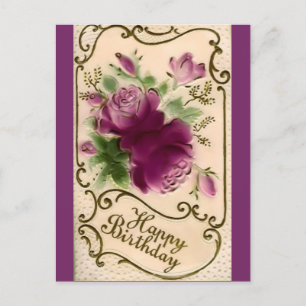 Vintage Alles Gute zum Geburtstag Postkarte