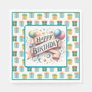 Vintage Alles Gute zum Geburtstag Serviette